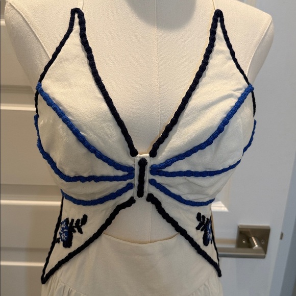 FARM Rio Embroidered Maxi Dress Butterfly Size S - Picture 4 of 9